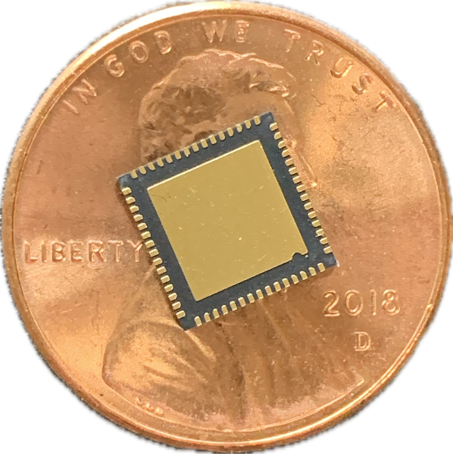 Packaged novo1 on a penny